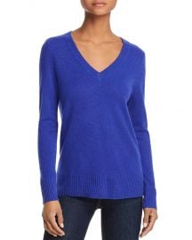 AQUA V-Neck Cashmere Sweater at Bloomingdales